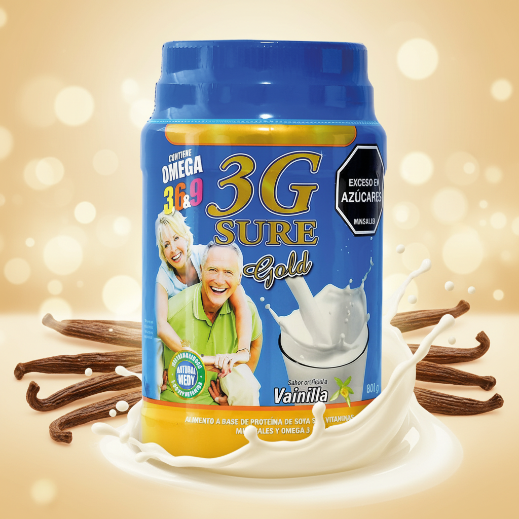 3g sure gold x 800gr vainilla._ nm