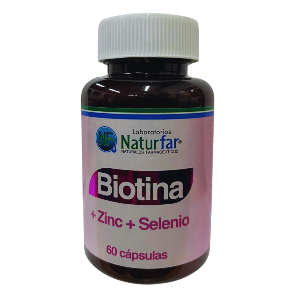 Biotina + zinc+selenio x 60caps. Nf