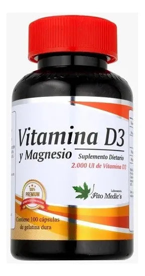 Vitamina d3 y magnesio x 100caps. Fm
