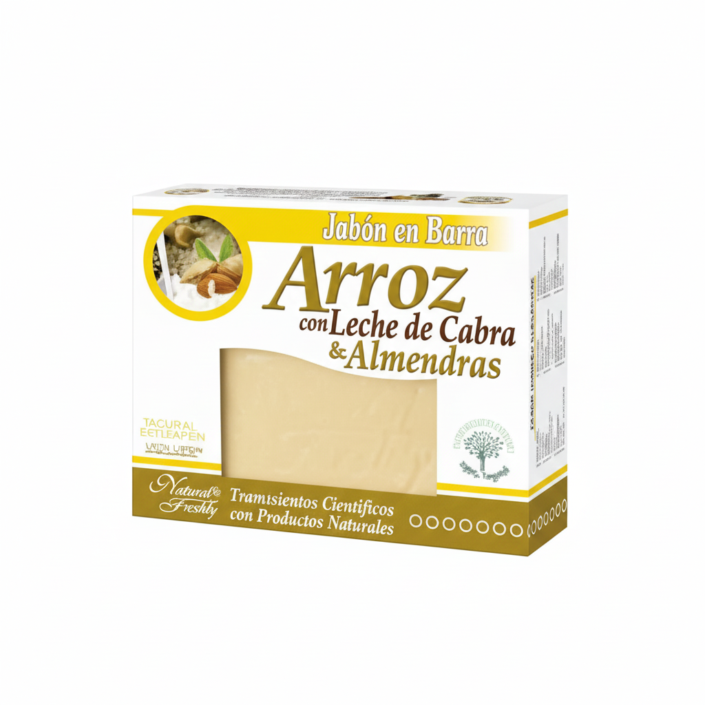 Jabon arroz leche y almendras x 90gr. Fr