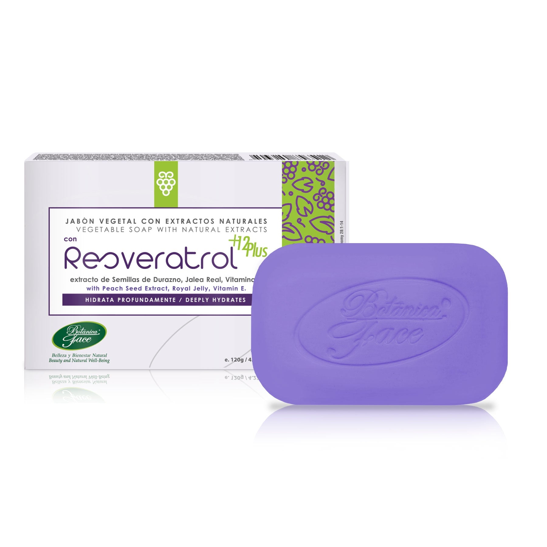 Jabon con resveratrol x 120gr. Bf