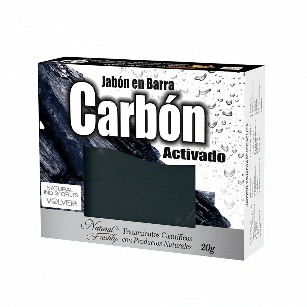 Jabon de carbon activado x 90gr. Fr