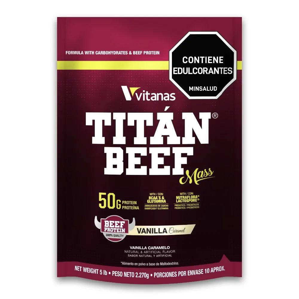 Titan beef mass x 5lbs vain. Vit