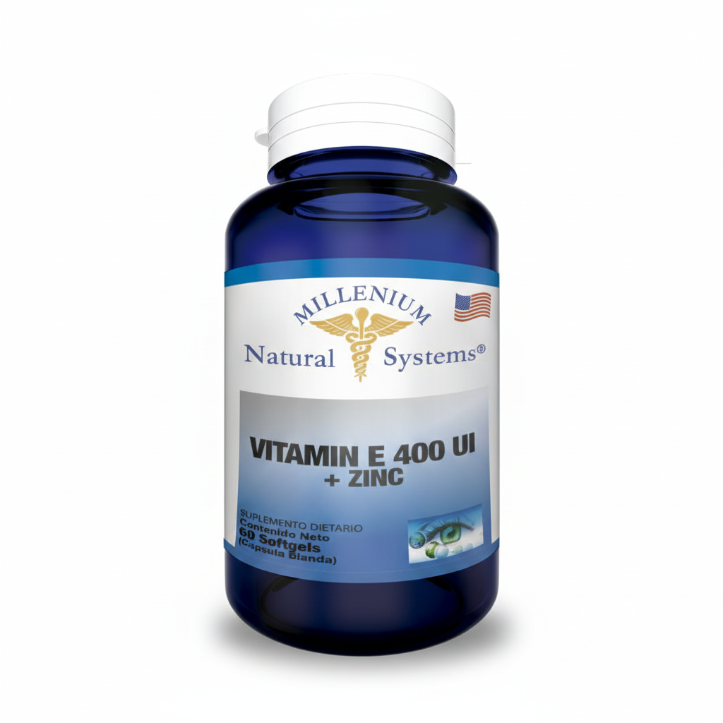 Vitamina e 400ui + zinc x 60soft. Ns
